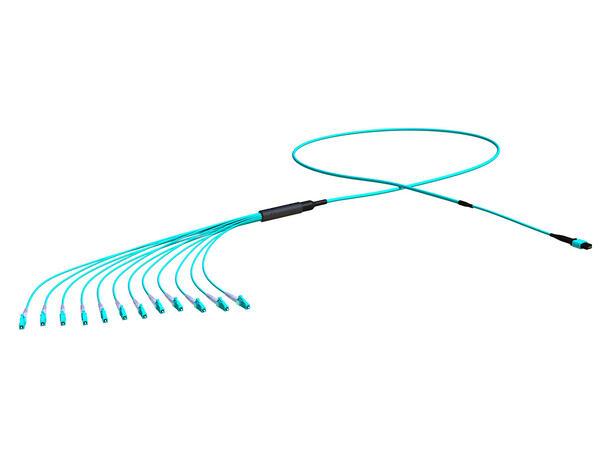 Forgrening MPO12(f) - 12x LC/PC, 2 m MM OM4 50/125µm, ø4.5mm Erika Violet 