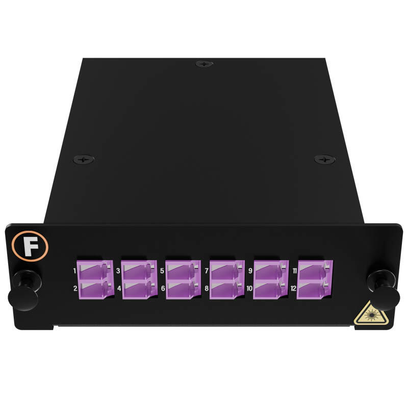 MPB4-KEO4-1M1Mf12LU Fiberworks AS  Modul MM 1xMPO/PC12(m)-12LC/PC Pol. U1 50/OM4 BIF, MPB4 Modul 1x Base-12, Elite