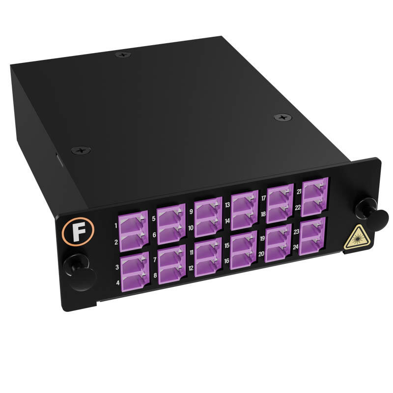 MPB4-KEO4-3M8Mf24LU Fiberworks AS  Modul MM 3x MPO/PC8(m)-24LC/PC Pol. U1 50/OM4 BIF, MPB4 Modul 3x Base-8, Elite