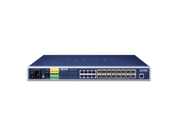 PLANET 8x 10/100/1000 RJ45, 16x 1G SFP L2+ Managed MetroEthernet Switch 
