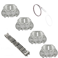 PLC splitter1:4 m/4 pkn kassett FIST-SLE 250&#181;m 1,5 m fiberhaler SLE=Slim Element