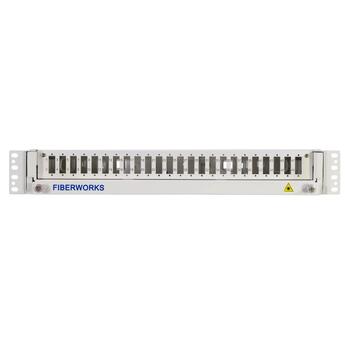 SP-FP15-24SCD-E Fiberworks AS  Panel 1,5U 19&quot;/ETSI for 24xSC-DPX (48F) Teleskopskinner. Med installasjonsett