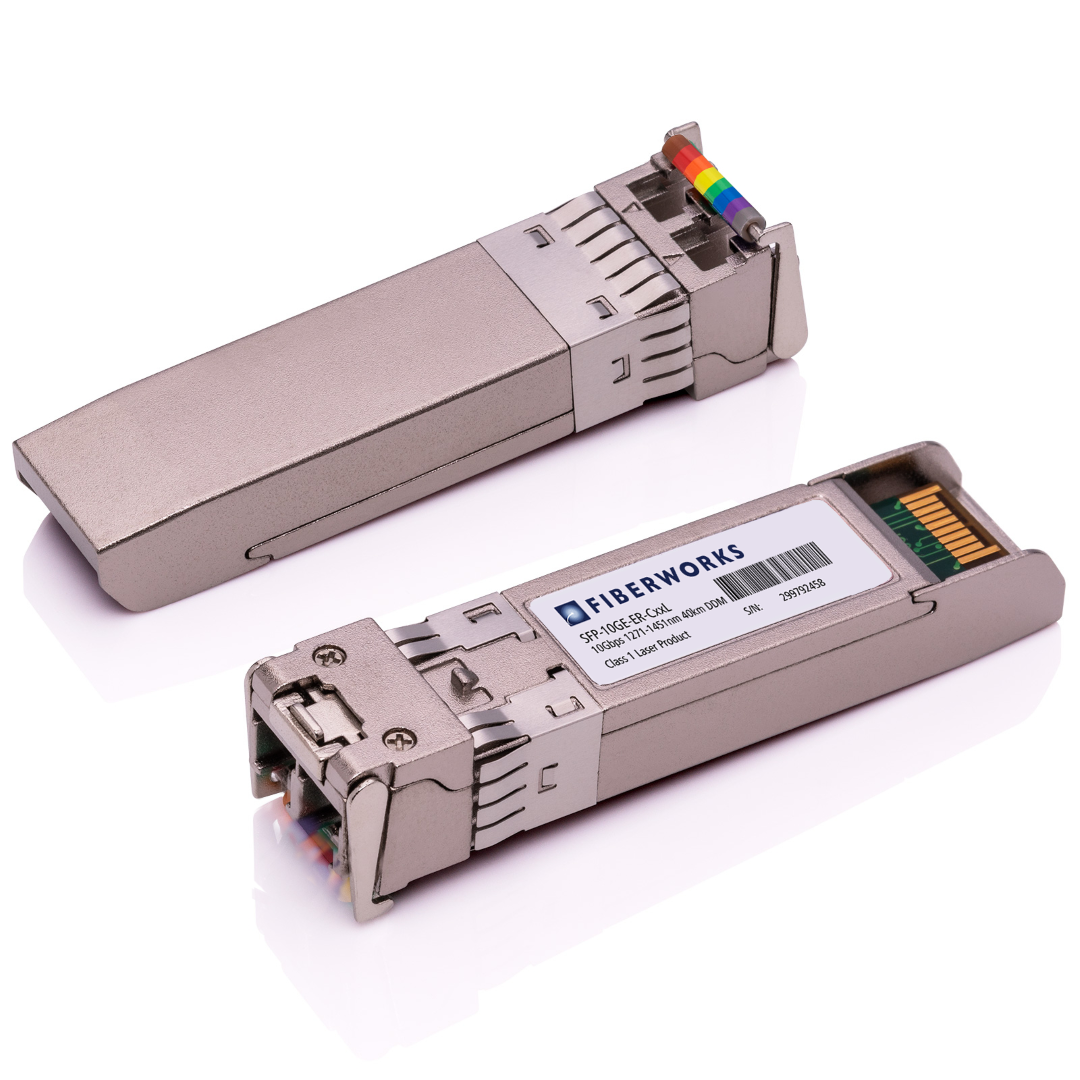 SFP10G-ER-CxxL-RGD Fiberworks AS  SFP+, 10GBase-LR, DDM, 30km, Low-Band CWDM 1271nm-1451nm, 15dB, SM