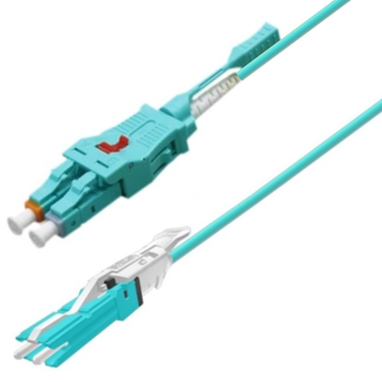 P-OM3-U2A-CSP-LCP-xx Fiberworks AS  Snor MM CS/PC-LC/PC Uniboot, xx m 50/OM3 BIF ø2mm, Aqua