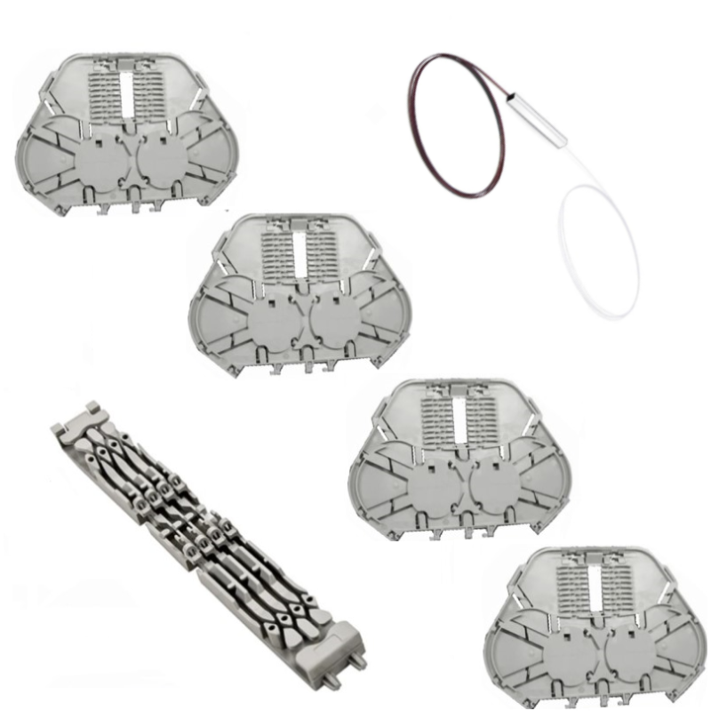 F-PLC-FST-025-08-SL4 Fiberworks AS  PLC splitter1:8 m/4 pkn kassett FIST-SLE 250µm 1,5 m fiberhaler SLE=Slim Element