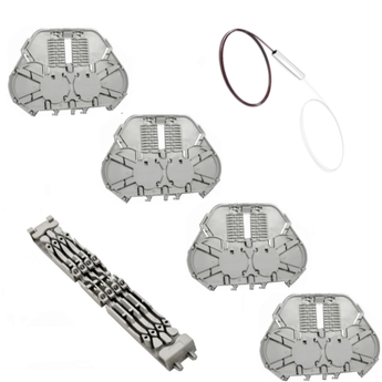 F-PLC-FST-025-08-SL4 Fiberworks AS  PLC splitter1:8 m/4 pkn kassett FIST-SLE 250µm 1,5 m fiberhaler SLE=Slim Element