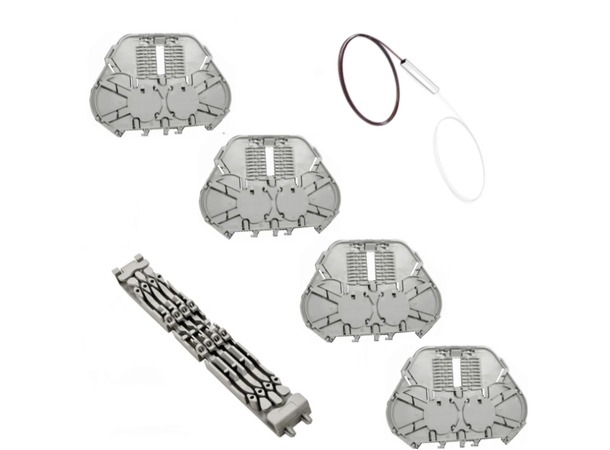 PLC splitter1:8 m/4 pkn kassett FIST-SLE 250µm 1,5 m fiberhaler SLE=Slim Element 