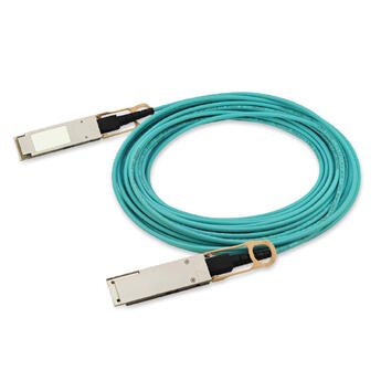 QSFP56-AOC-100M-ME Fiberworks AS MFS1S00-H100E QSFP56, 200G Active Optical Cable (AOC) 200Gbase-SR4, AOC, 100 meter, Mellanox