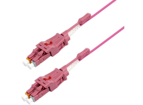 Snor MM DPX Armert LC/PC-LC/PC xx m 50/OM4 BIF ø3mm LC Uniboot E.Fiolet LSZH 