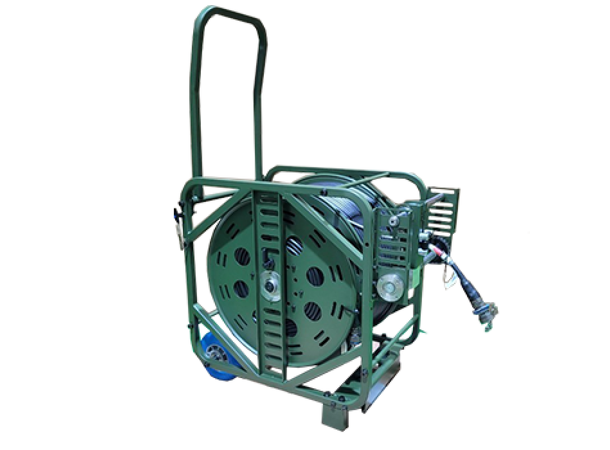 Trommel T650MG med automating av kabel Metall, Mil Grønn, 650x460x620 (1020) mm 