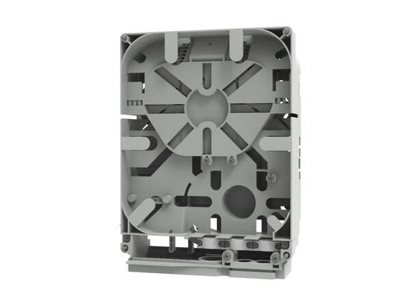 Veggboks inne/ute 72 skjøter IP55 Med skjøtekassetter og 24*SC/APC adapter 