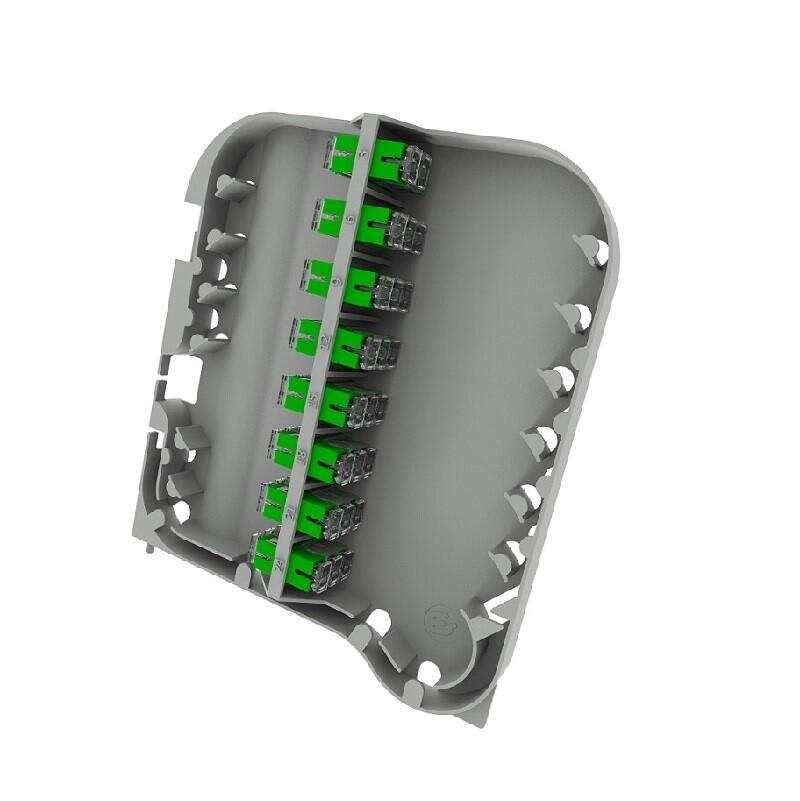SP-HAR-ODBM-24SG HAR&CA  Veggboks inne/ute 72 skjøter IP55 Med skjøtekassetter og 24*SC/APC adapter