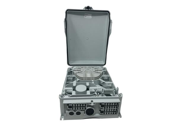 Wallbox 72 splices, IP55 24x SC/APC adapters 