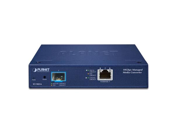 XT-905A 10 Gigabit Media Converter Managed, 1G/10G SFP+, 100M-10G RJ45
