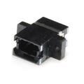 Adapter MTP/MPO 12/24F Sort, Opp/Opp Med flens, metall klips, SC hullutsnitt