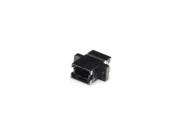 Adapter MTP/MPO 12/24F Sort, Opp/Opp Med flens, metall klips, SC hullutsnitt 