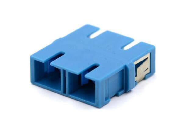 Adapter SM SC-DPX Blå Uten flens, metall klips, keramisk hylse 