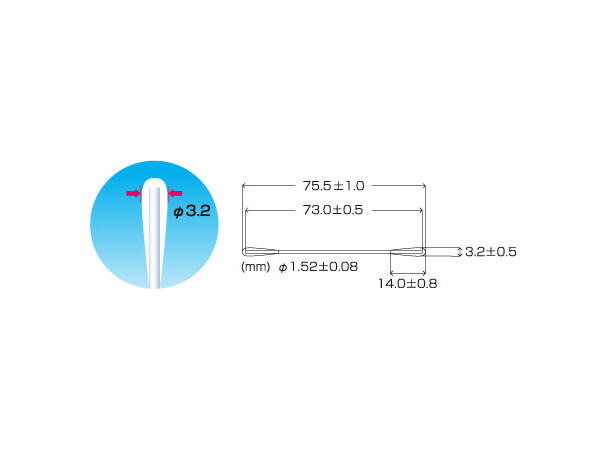 Cotton Swabs/BB-001/3.2mm Round Head Box of 2.500pcs 