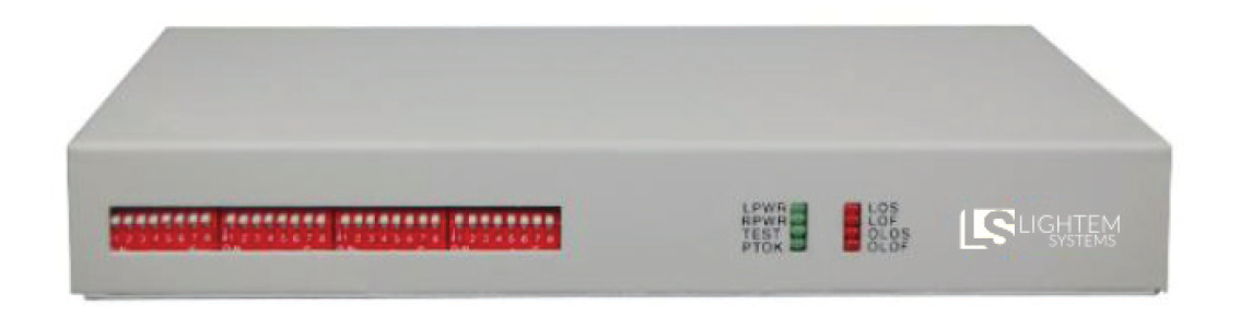 MC-LE1FM-F-SM-AC Lightem Systems  Framed E1 Fiber Modem, Singlemode 75/120 Ohm, 1310 nm, 18 dB, AC power