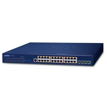 PLN-SGS-6310-24P4X PLANET SGS-6310-24P4X PLANET L2+ 24x GE RJ45 PoE+, 4x 10G SFP+ Managed Stackable Managed Switch