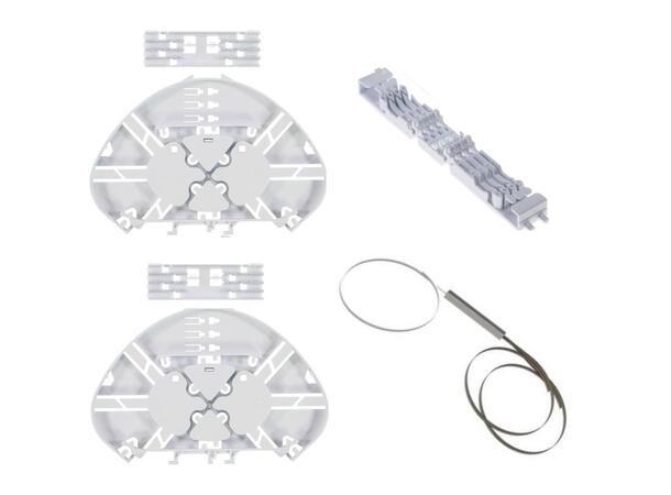 PLC splitter1:2 m/2 pkn kassett FIST-SE 250µm 1,5 m fiberhaler SE=Single Element 