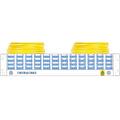 Preterm panel 2U G192 QXAI MS 30 m LC/UPC i FP20 (2U), &#229;pen ende B