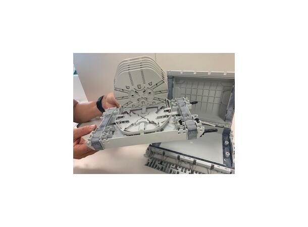 Skjøteboks YUNO 72(144) skjøter Med skjøtekassetter72F, kaldforsegling 