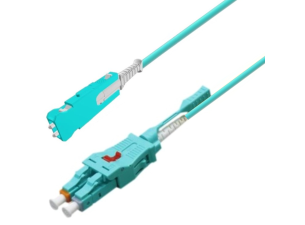 Snor MM Uniboot LC/PC-SN/PC, xx m 50/OM3 BIF ø2mm, Aqua 
