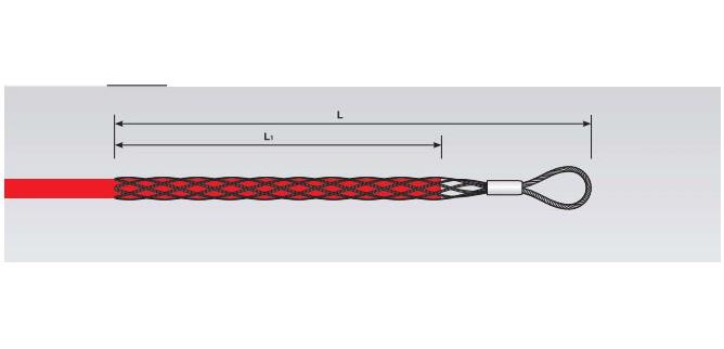 VOL-X210690GI  GVGCT69 Trekkestr&#248;mpe for kabel Kabeldiameter &#216;6-9mm, lengde 260mm