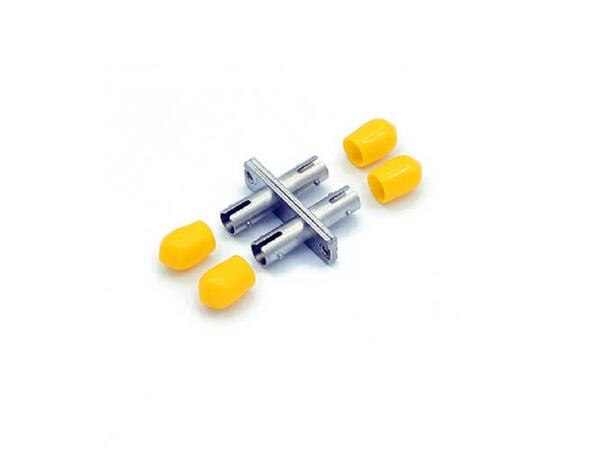 Adapter SM/MM ST-DPX Gul støvhette Metall kapsling, keramisk hylse 