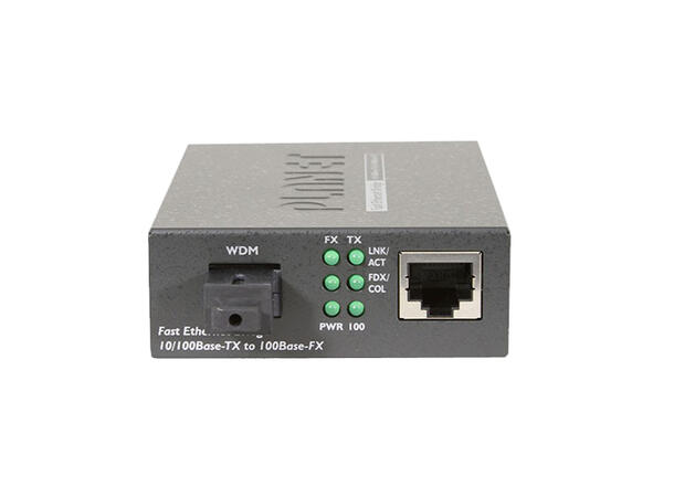 FT-806B20 Fast Ethernet Media Converter Simplex SC SM Fiber, 20 km, Tx 1550 