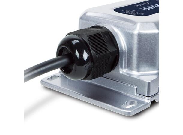 Industriell vanntett IP67 Mediakonverter 100/1000Base, PoE+ 802.3at, RJ45 og SFP 