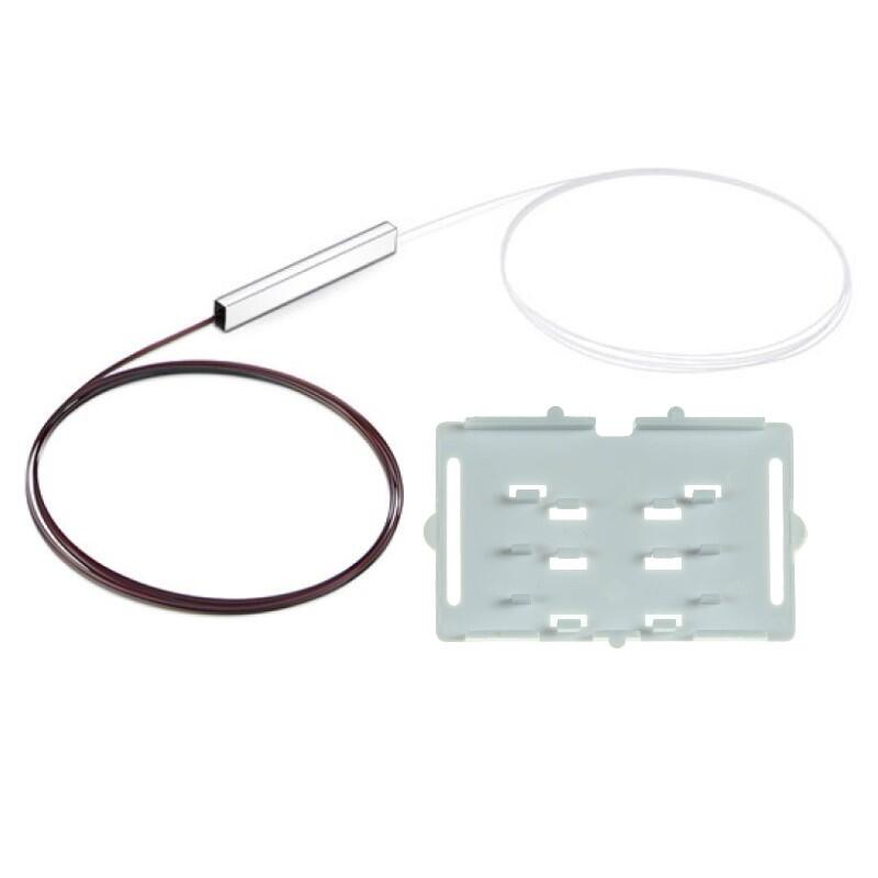 F-PLC-HLD-025-xx-B Fiberworks AS  PLC splitter1:N med holder type 2 250&#181;m 1,5 m fiberhaler. For B4/D5 brett