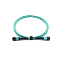 Patch MM MPO/PC24(f)/(f), pol. A, 10 m 50/OM3 BIF, Base-24 ø3mm Aqua, Elite