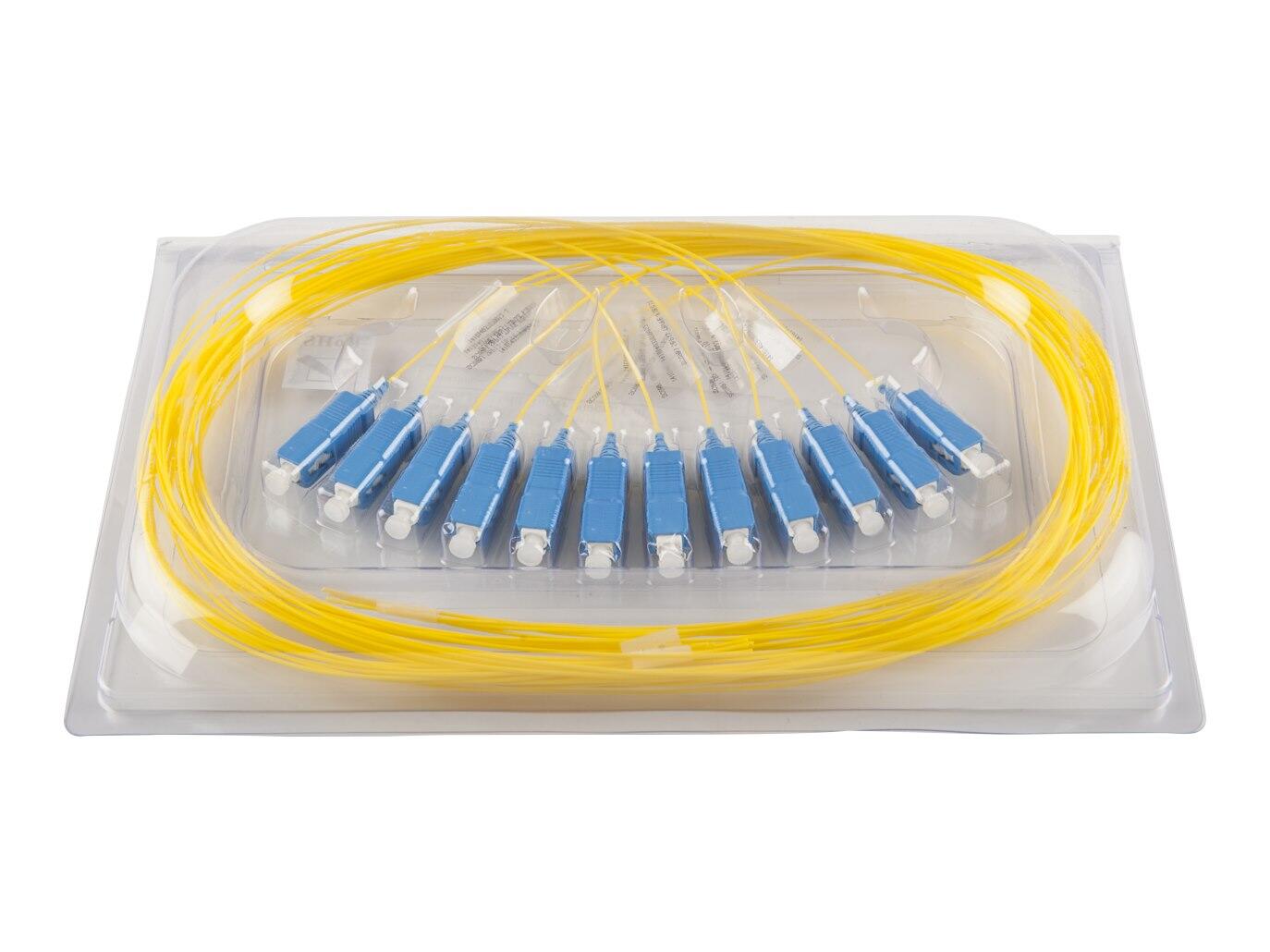 PT-7A2-T9Y-SCUa15-BP Fiberworks AS  Pigtail SM SC/UPC 12-pack blister, 1,5 m G.657.A2, 900µm TB, IEC grade A, Yellow