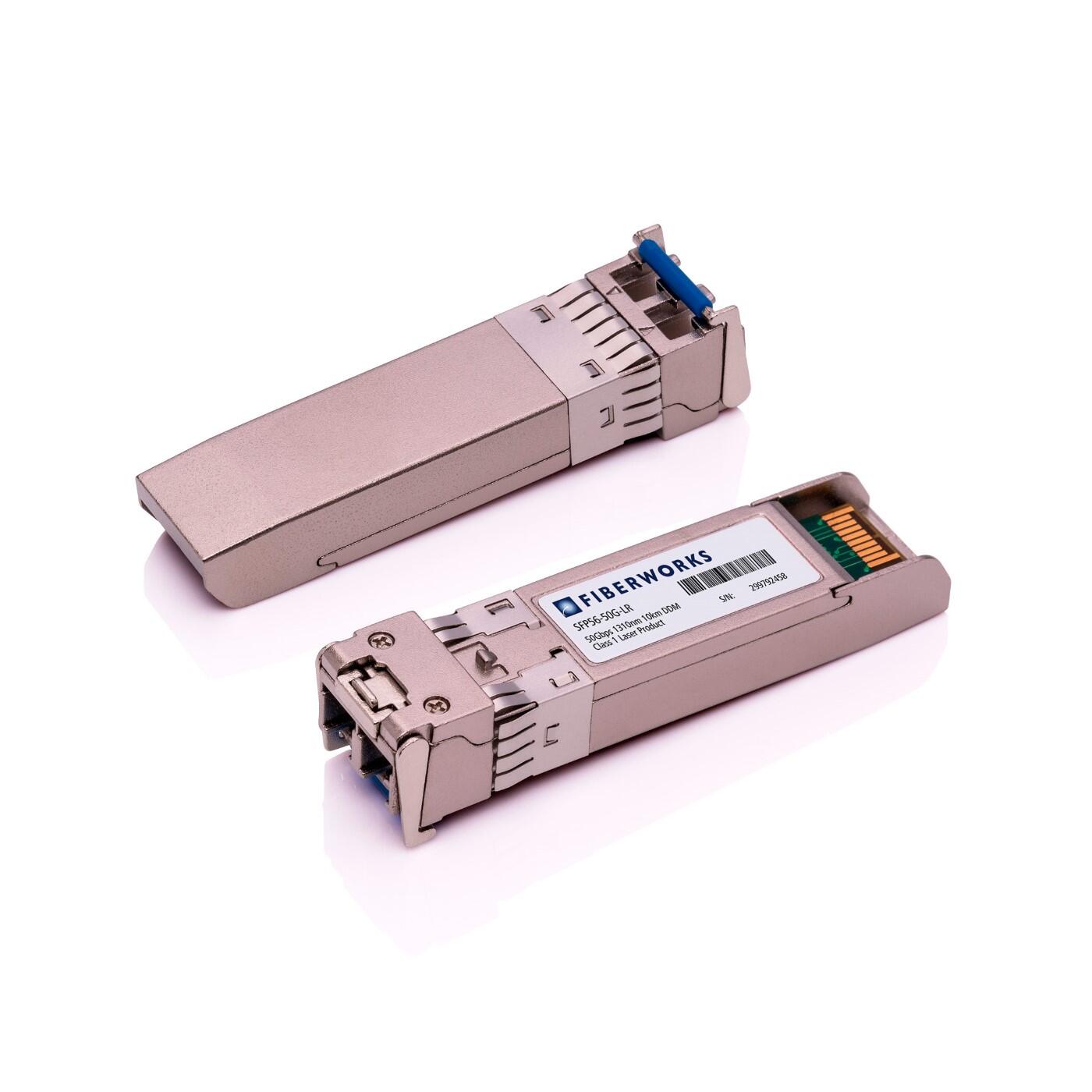 SFP56-50G-LR Fiberworks AS  SFP56, 50GBASE-LR, DDM, 10km 1310nm, 6dB, SM, LC