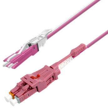 P-OM4-U2M-CSP-LCP-30 Fiberworks AS  Snor MM CS/PC-LC/PC Uniboot, 30 m 50/OM4 BIF ø2mm, Erika Fiolett