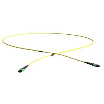 P-7A1-M4Y-M2F4M2F-02 AFL Hyperscale M7DSFC9PUU-G062-M2 AFL Trunk MPO24F-MPO24F variant 4, 2m G.657.A1, 24 fiber 4.5mm Mikrokabel, gul