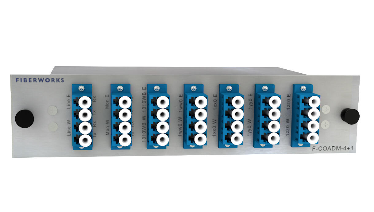 F-COADM-4+1-MLU-xxyy Fiberworks AS  Fiberworks 4+1 ch. CWDM OADM w/mon.ports East+west, LC