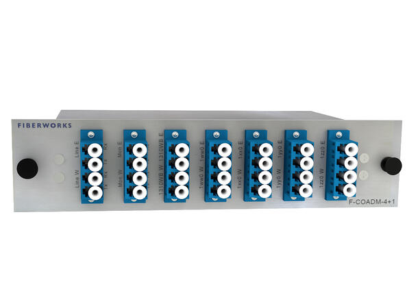 Fiberworks 4+1 ch. CWDM OADM w/mon.ports East+west, LC 