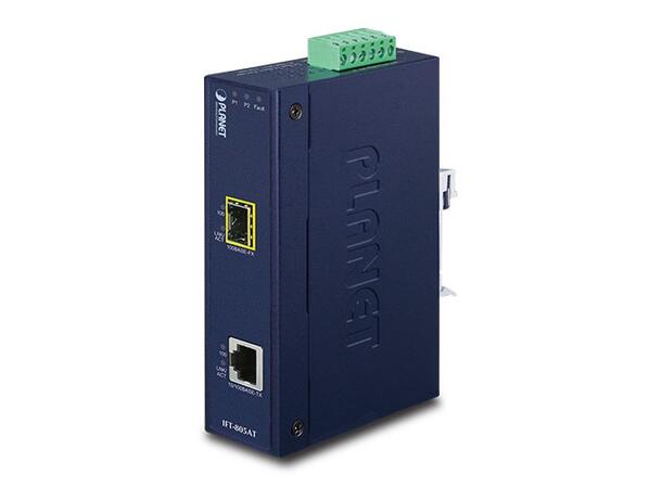 IFT-805AT DC Fast Ethernet Media Conv. SFP-RJ45, 12-48V DC, industrial temp.