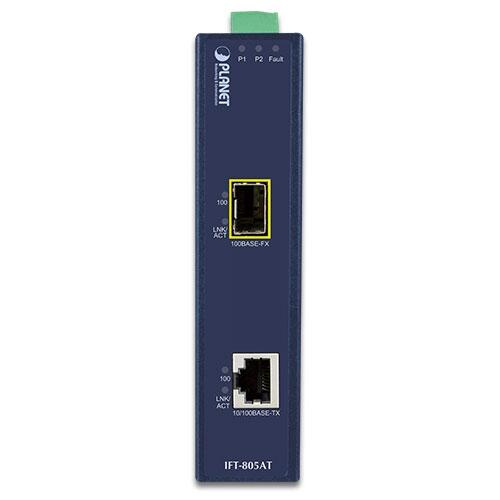MC-PLANET-IFT-805AT PLANET IFT-805AT IFT-805AT DC Fast Ethernet Media Conv. SFP-RJ45, 12-48V DC, industrial temp.