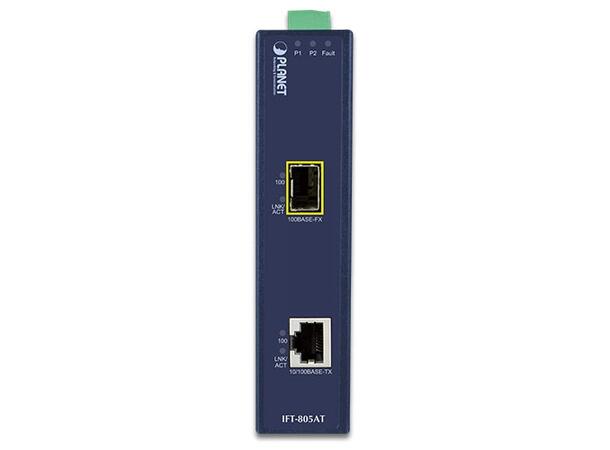 IFT-805AT DC Fast Ethernet Media Conv. SFP-RJ45, 12-48V DC, industrial temp. 