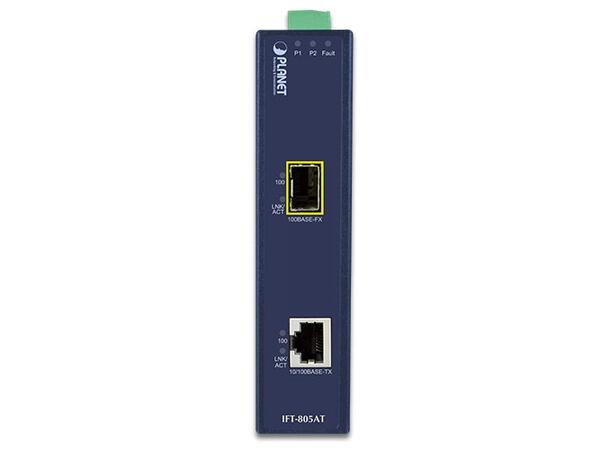 IFT-805AT DC Fast Ethernet Media Conv. SFP-RJ45, 12-48V DC, industrial temp.