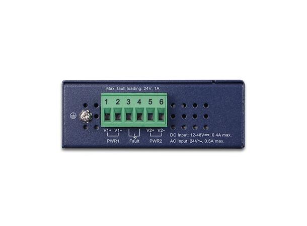 IFT-805AT DC Fast Ethernet Media Conv. SFP-RJ45, 12-48V DC, industrial temp. 