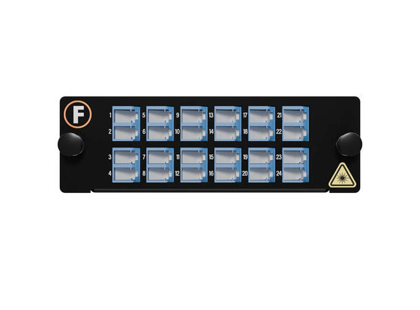 Modul SM 2xMPO/APC12(m)-24LC/UPC pol. U1 9/OS2, MPB4 Modul 2x Base-12, Elite 