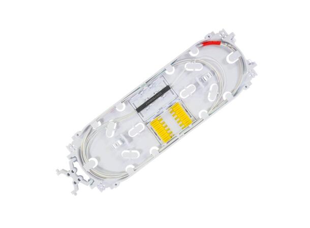 PLC splitter1:2 med holder type 1 250µm 1,5 m fiberhaler. For B4/D5 brett 