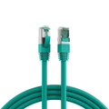 Snor Cat.6A S/FTP Gr&#248;nn 0,25 m AWG 27/7, &quot;Snag-less&quot; LSZH
