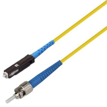 P-SM9-S2Y-MUU-STU0.5 Fiberworks AS  Snor SM SPX MU/UPC-ST/UPC 0,5 m 9/OS2 G.657.A2 &#248;2mm Gul