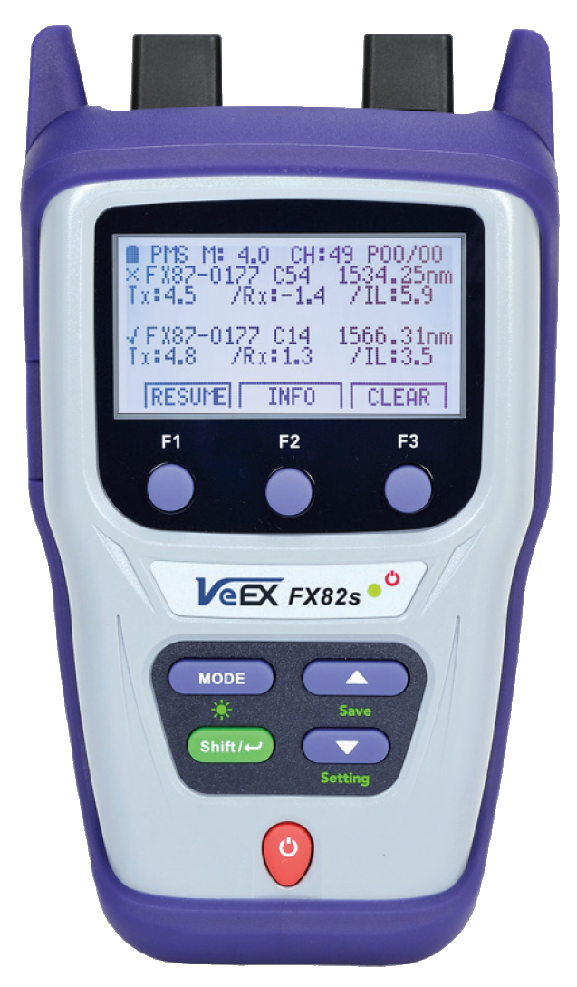 VX-FX82S-PM VeEX Z06-99-228P VeEX FX82s Sweep Receiver DWDM 1527.60-1566.31nm, -50 til +25dBm